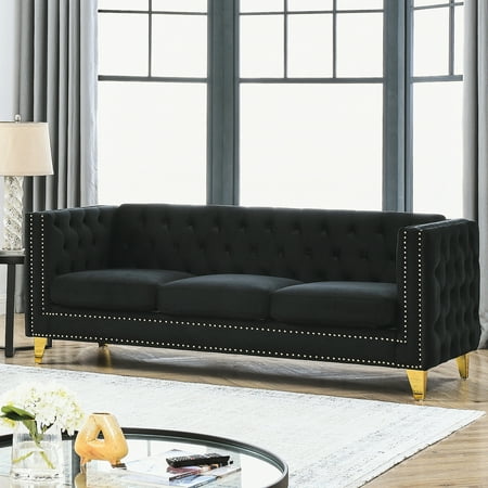Black Velvet Fabric - Soft and Comfortable Surface - Relaxing at Home / Pleasant Sitting Experience