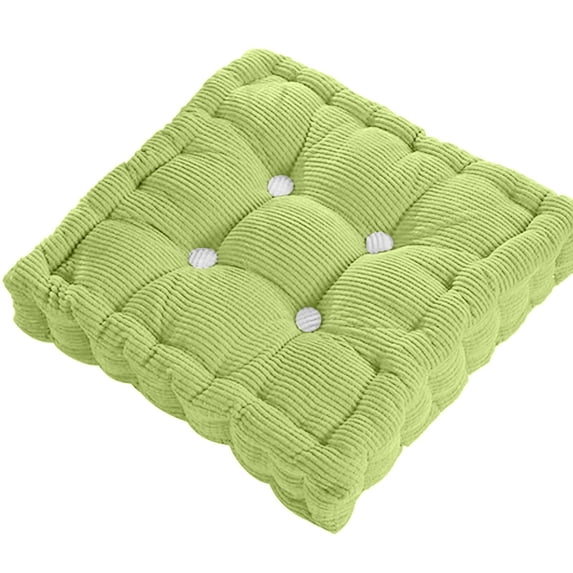 Tufted Chair Pad, Square Floor Pillow and Meditation Cushion, for Yoga and Home Seating, 16 x 16 x 3 in