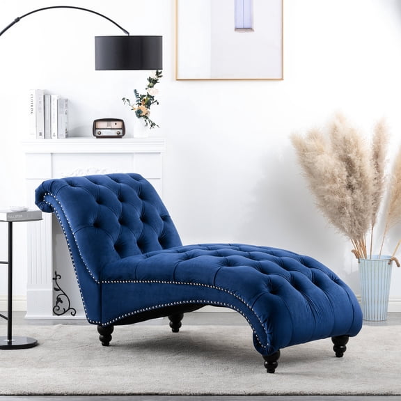 Tufted Chaise, Armless Style | Relaxing Seating in Home Environment | PU Material with High Rebound Rate | Internal Structure Handles 220 LBS