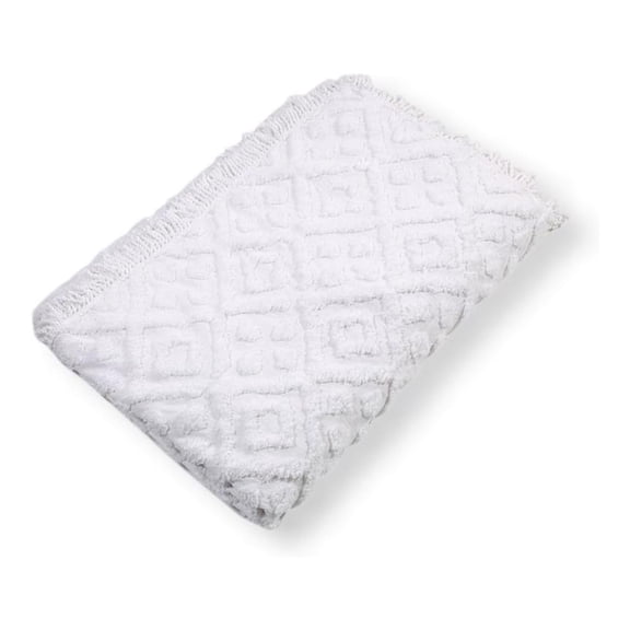 Tufted Chenille Bedspread, Twin, White