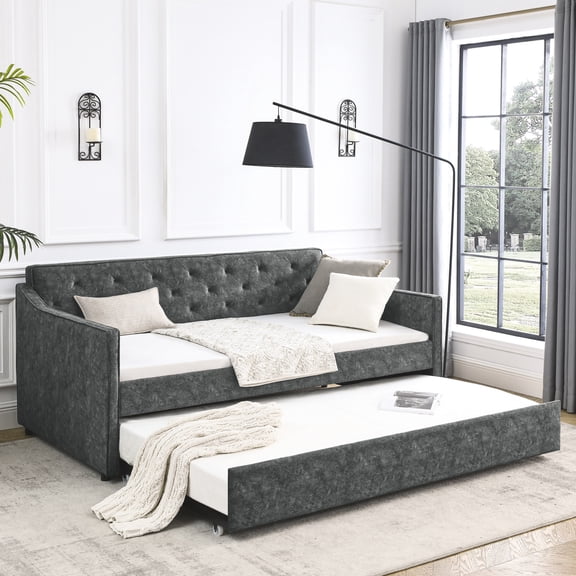 Tufted Design - Reinforced Frame for 300lbs - Guest Room - Sophisticated Style & Comfort