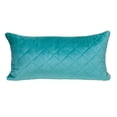 thumbnail image 1 of Tufted Diamond Aqua Transitional Lumbar Pillow, 1 of 9