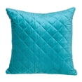 thumbnail image 1 of Tufted Diamond Aqua Transitional Square Pillow, 1 of 5