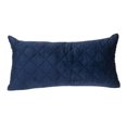 thumbnail image 1 of Tufted Diamond Navy Transitional Lumbar Pillow, 1 of 1