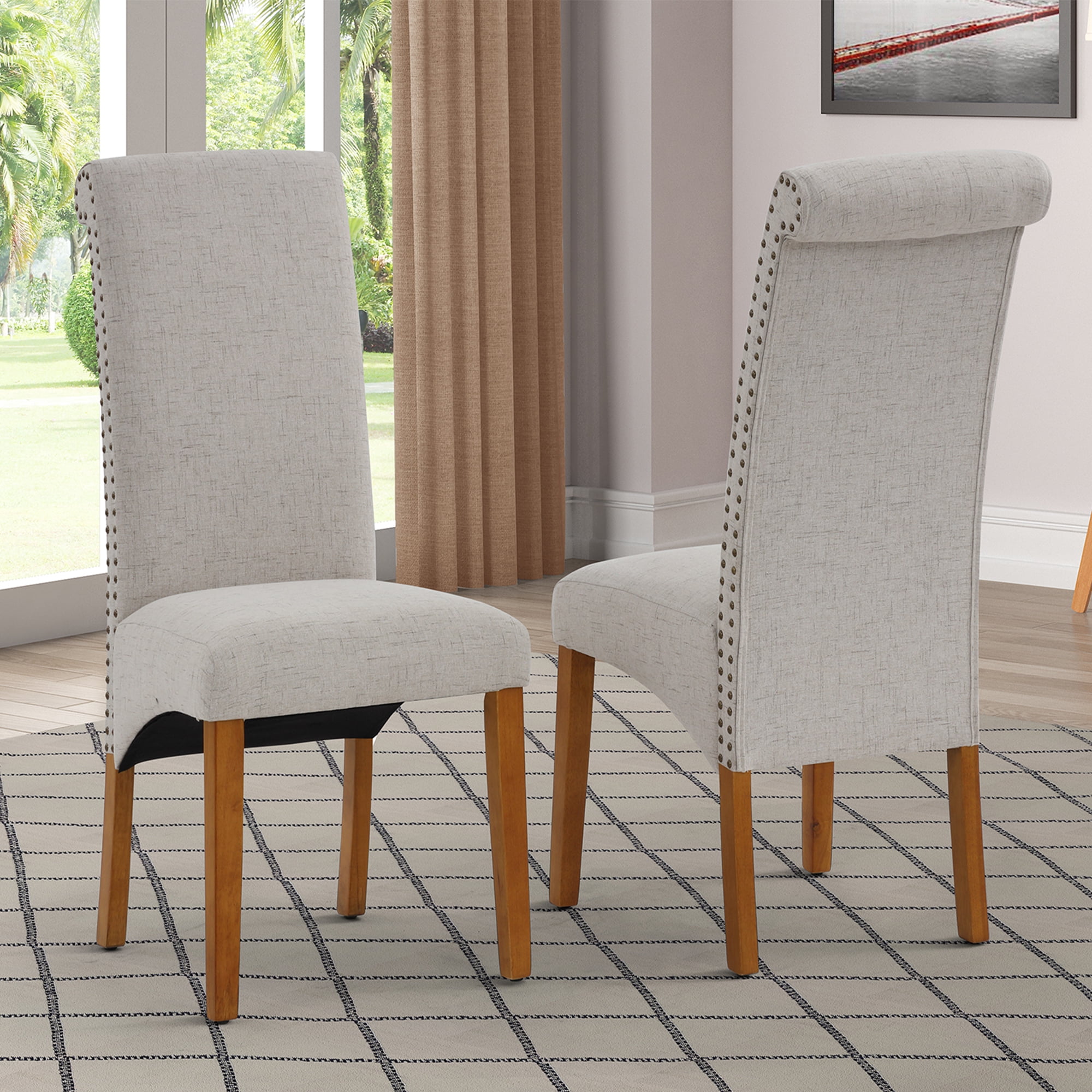 SEGMART Modern Kitchen Tufted Parsons Dining Chairs Set of