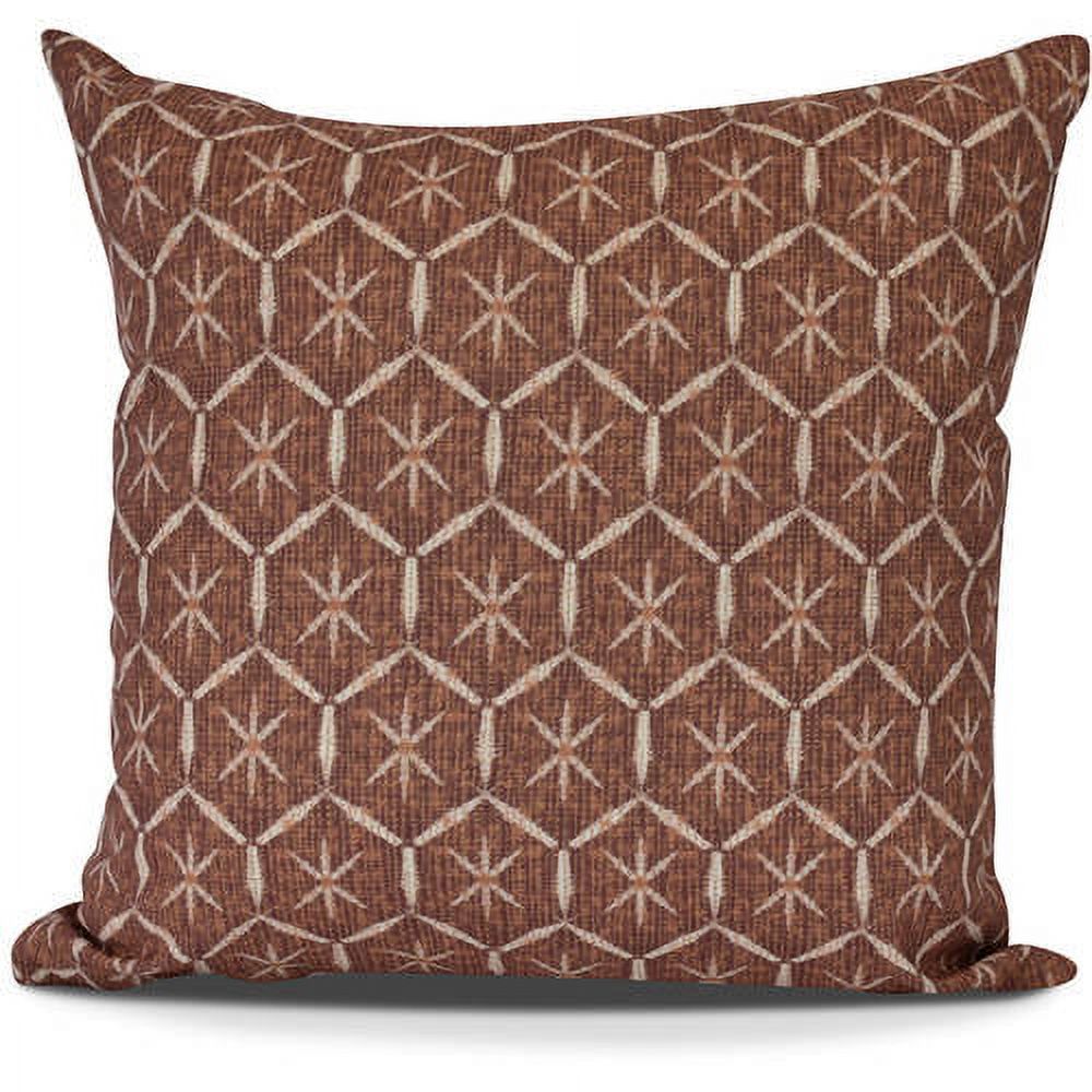 Tufted Geometric Print Pillow