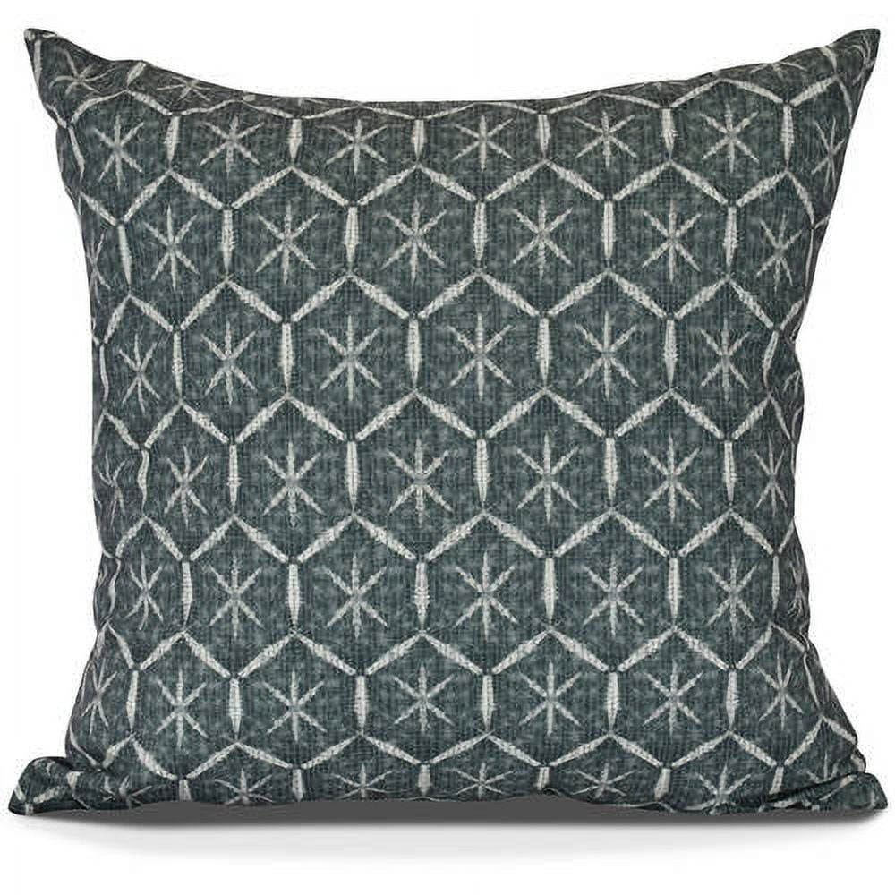 Tufted Geometric Print Pillow