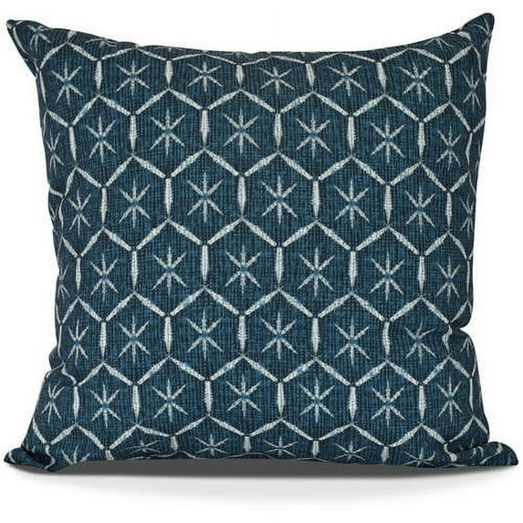 Tufted Geometric Print Pillow
