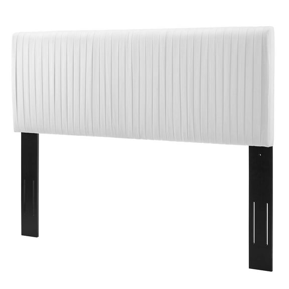 Tufted Headboard, Full Queen Size, Velvet, White, Modern Contemporary Urban Design, Bedroom Master Guest Suite