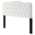 thumbnail image 1 of Tufted Headboard, Full Queen Size, Velvet, White, Modern Contemporary Urban Design, Bedroom Master Guest Suite, 1 of 10