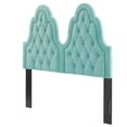 thumbnail image 1 of Tufted Headboard, King Size, Velvet, Blue, Modern Contemporary Urban Design, Bedroom Master Guest Suite, 1 of 10