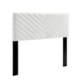 thumbnail image 1 of Tufted Headboard, King Size, Velvet, White, Modern Contemporary Urban Design, Bedroom Master Guest Suite, 1 of 10