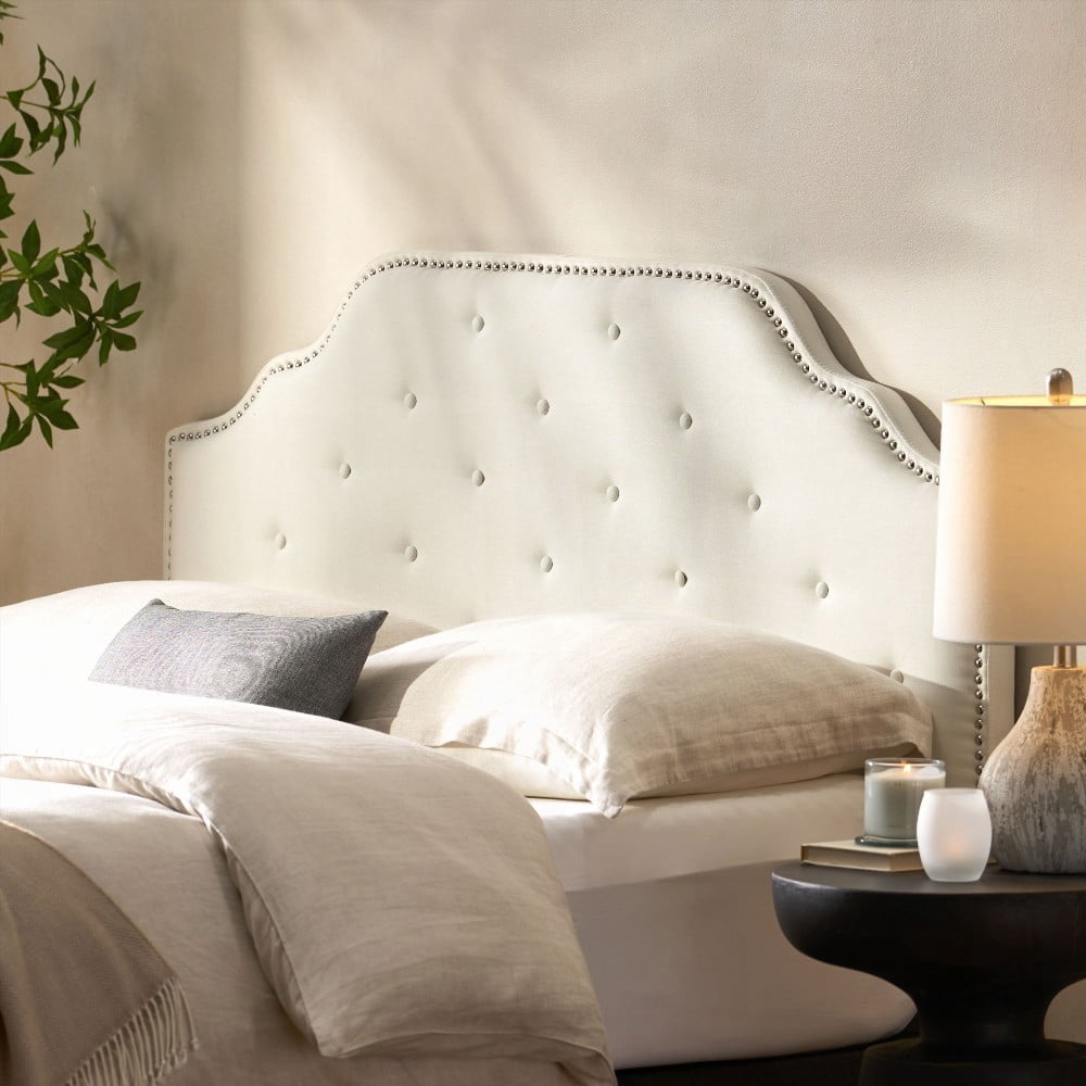 Tufted Headboard - Queen Size, Solid Wood & Metal, Modern Design
