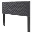 thumbnail image 1 of Tufted Headboard, Twin Size, Dark Grey Gray, Velvet, Mid Century Bedroom, Modern Contemporary Boutique HB35222, 1 of 9
