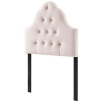 Tufted Headboard, Twin Size, Pink, Velvet, Bedroom, Modern Contemporary Boutique HB35142