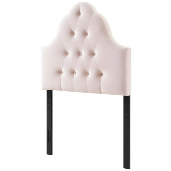 Tufted Headboard, Twin Size, Pink, Velvet, Bedroom, Modern Contemporary Boutique HB35142