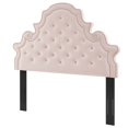 thumbnail image 1 of Tufted Headboard, Twin Size, Velvet, Pink, Modern Contemporary Urban Design, Bedroom Master Guest Suite, 1 of 9