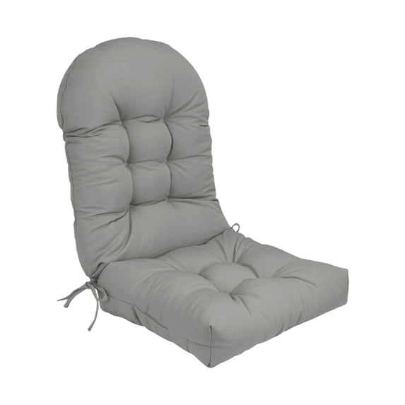 Tufted High Back Outdoor Chair Cushion, 8 Adjustable Straps Patio Seat Pad with Lumbar Support