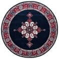 thumbnail image 1 of Tufted Kashan Open Field Navy & Red Round Area Rug, 8 x 8 ft., 1 of 1