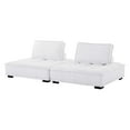 thumbnail image 1 of Tufted Loveseat Sofa Set, Fabric, White, Modern Contemporary Urban Design, Living Lounge Room Hotel Lobby Hospitality, 1 of 6
