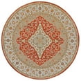 thumbnail image 1 of Tufted Mohtesham Covered Field Rust & Ivory Round Area Rug, 6 x 6 ft., 1 of 1