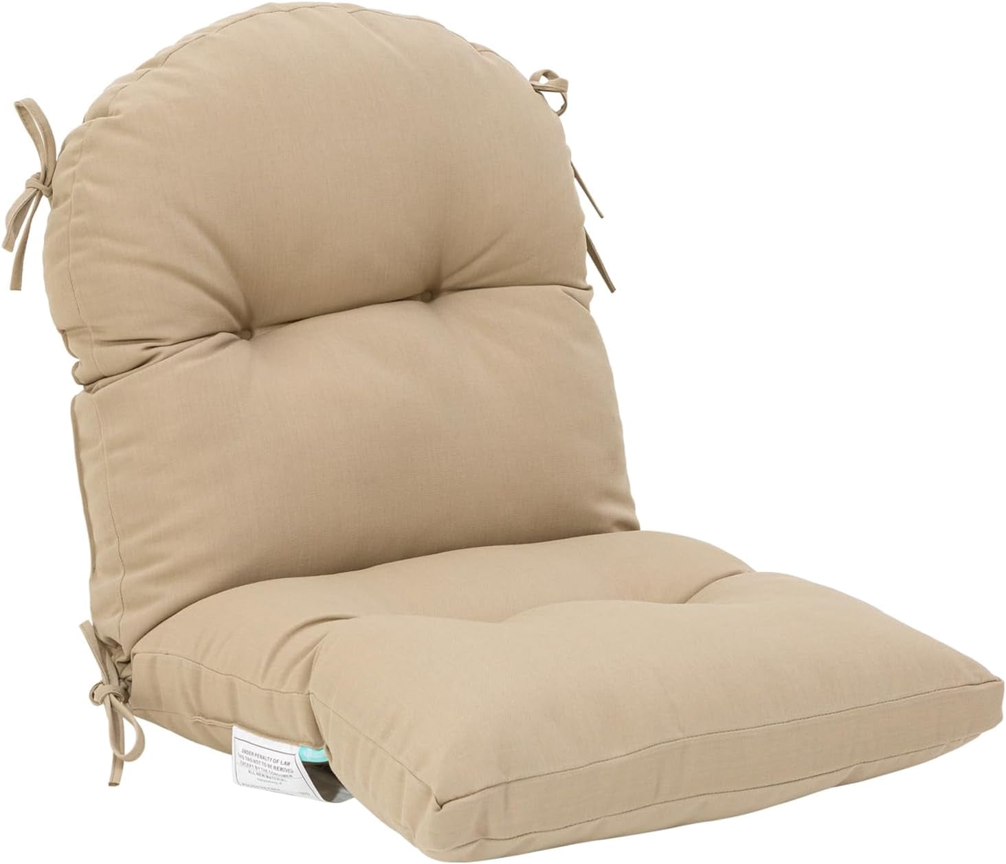 Tufted Outdoor Chair Cushions, Waterproof Patio Seat Back Pads, Weather Resistant Non Slip Replacement Cushions for Outdoor Furniture Wicker Lounge Chairs,Beige,Sand,Camel