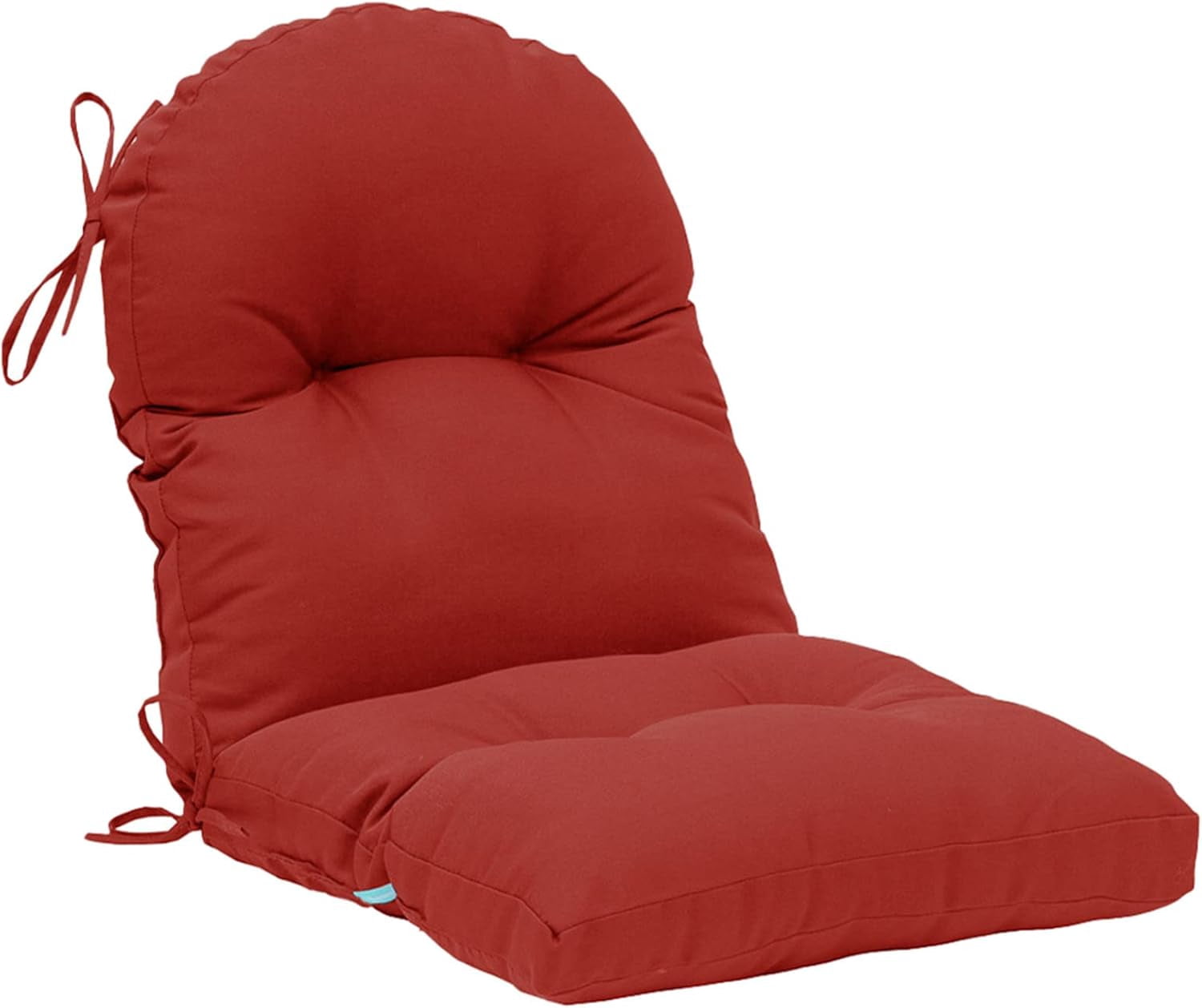 Tufted Outdoor Chair Cushions, Waterproof Patio Seat Back Pads, Weather Resistant Non Slip Replacement Cushions for Outdoor Furniture Wicker Lounge Chairs,Red