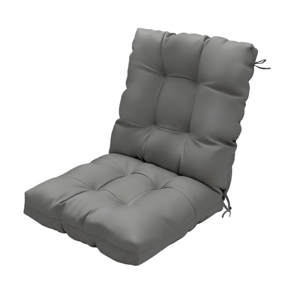 Outdoor High Back Chair Cushions 42"x 21" x 4", Waterproof Patio Chair Cushions, Fade Resistant Seat Cushion for Outdoor Furniture Dark Grey