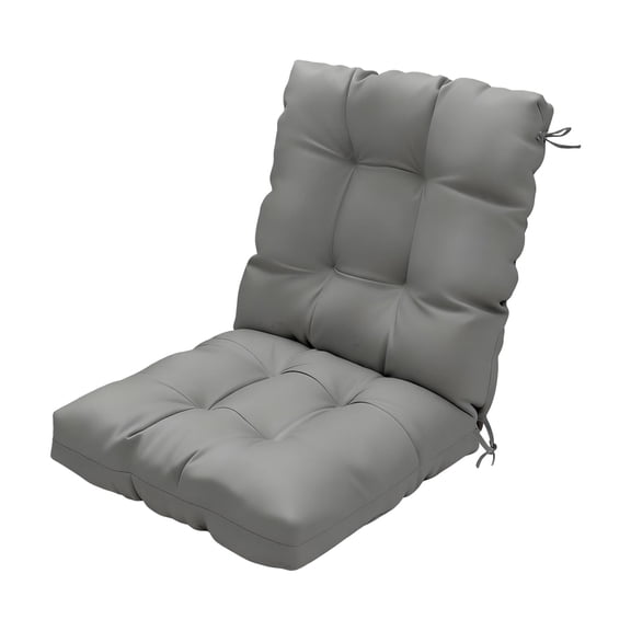 Outdoor High Back Chair Cushions 42"x 21" x 4", Waterproof Patio Chair Cushions, Fade Resistant Seat Cushion for Outdoor Furniture Light Grey