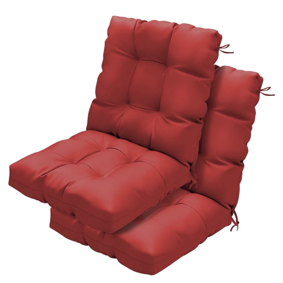 Tufted Outdoor/Indoor Mid Back Seat Cushions, 42" x 21", 2 Count