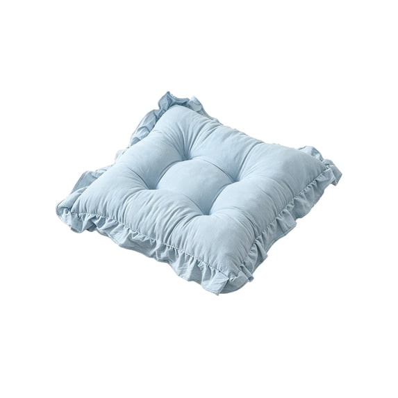 Tufted Ruffled Chair Cushion for Indoor Dining and Lounge Seating – Non-Slip Support and Soft Cotton Filling for Kitchen, Living Room, and Office Chairs