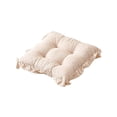 thumbnail image 1 of Tufted Ruffled Chair Cushion for Indoor Dining and Lounge Seating – Non-Slip Support and Soft Cotton Filling for Kitchen, Living Room, and Office Chairs, 1 of 5