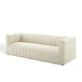 thumbnail image 1 of Tufted Sofa, Fabric, Beige, Modern Contemporary Urban Design, Living Lounge Room Hotel Lobby Hospitality, 1 of 9