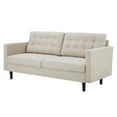 thumbnail image 1 of Tufted Sofa, Fabric, Beige, Modern Contemporary Urban Design, Living Lounge Room Hotel Lobby Hospitality, 1 of 9