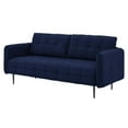thumbnail image 1 of Tufted Sofa, Fabric, Dark Blue, Modern Contemporary Urban Design, Living Lounge Room Hotel Lobby Hospitality, 1 of 10