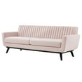 thumbnail image 1 of Tufted Sofa, Velvet, Pink, Modern Contemporary Urban Design, Living Lounge Room Hotel Lobby Hospitality, 1 of 7