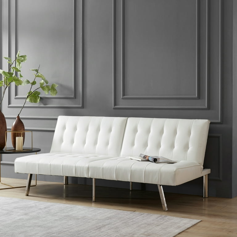 White leather sale futon walmart