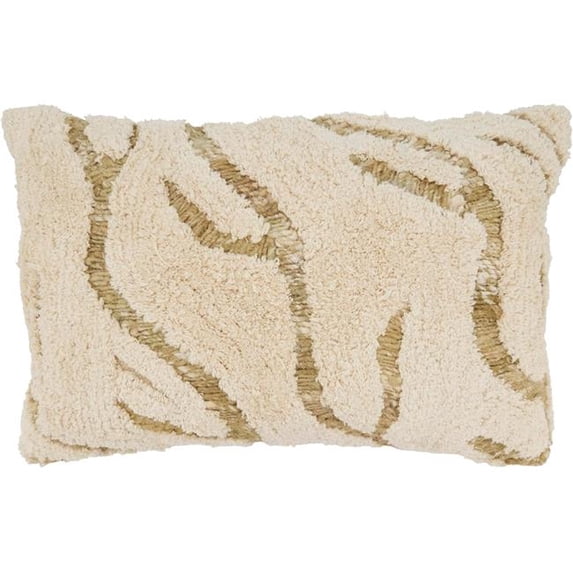 Tufted Symmetry Embroidered Poly Filled Throw Pillow