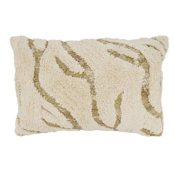 Tufted Symmetry Embroidered Throw Pillow Cover