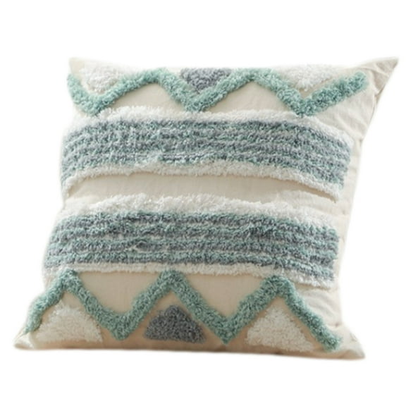 Tufted Throw Pillow for Case Tribal Boho Handwoven Geometric Pattern Cushion Cov