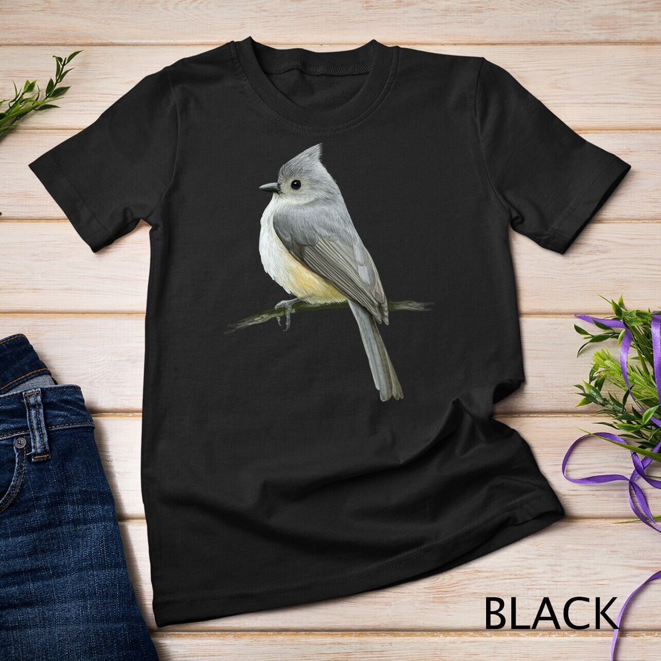 Tufted Titmouse Bird Unisex T-Shirt Size S-5XL - Walmart.com