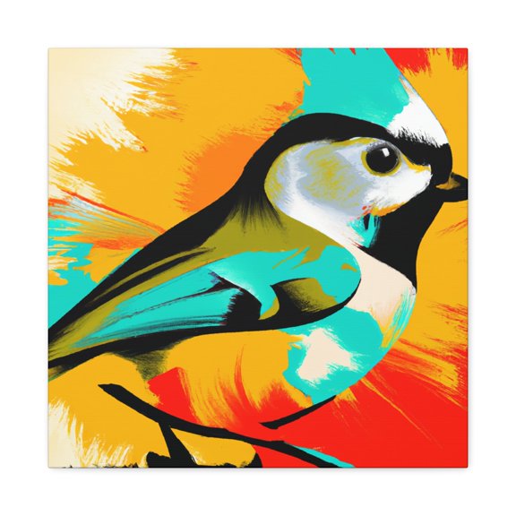 "Tufted Titmouse Pop Art" - Canvas