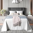 thumbnail image 1 of JONPONY Upholstered Twin Headboard,Solid Wood Head Board with Linen Fabric,Adjustable Height Headboard from 37" to 51",Bed Frame Adapters,Headboard Only,Gray, 1 of 11