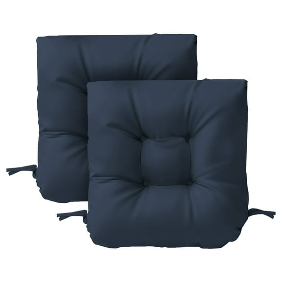 Tufted Wicker U-Shape Cushions Set of 2 ,Water and Fade-Resistant Performance Fabric , Outdoor Seat Cushions for Patio Furniture,19” x 19”(2 count)