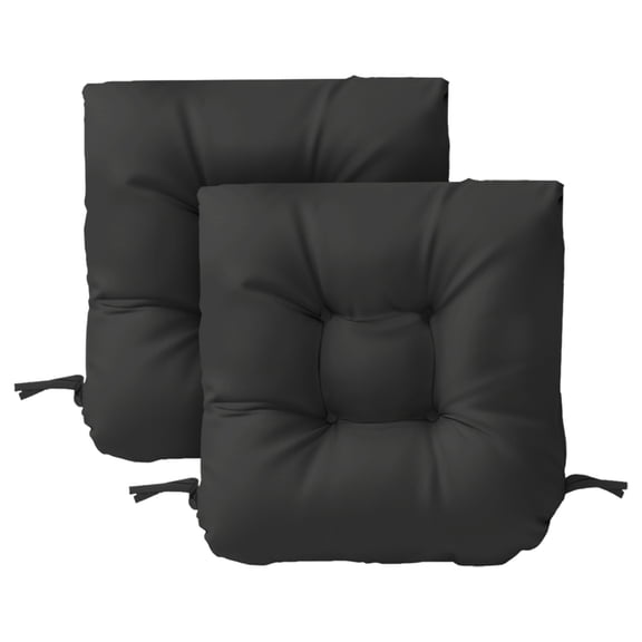 Tufted Wicker U-Shape Cushions Set of 2 ,Water and Fade-Resistant Performance Fabric , Outdoor Seat Cushions for Patio Furniture,19” x 19”(2 count)