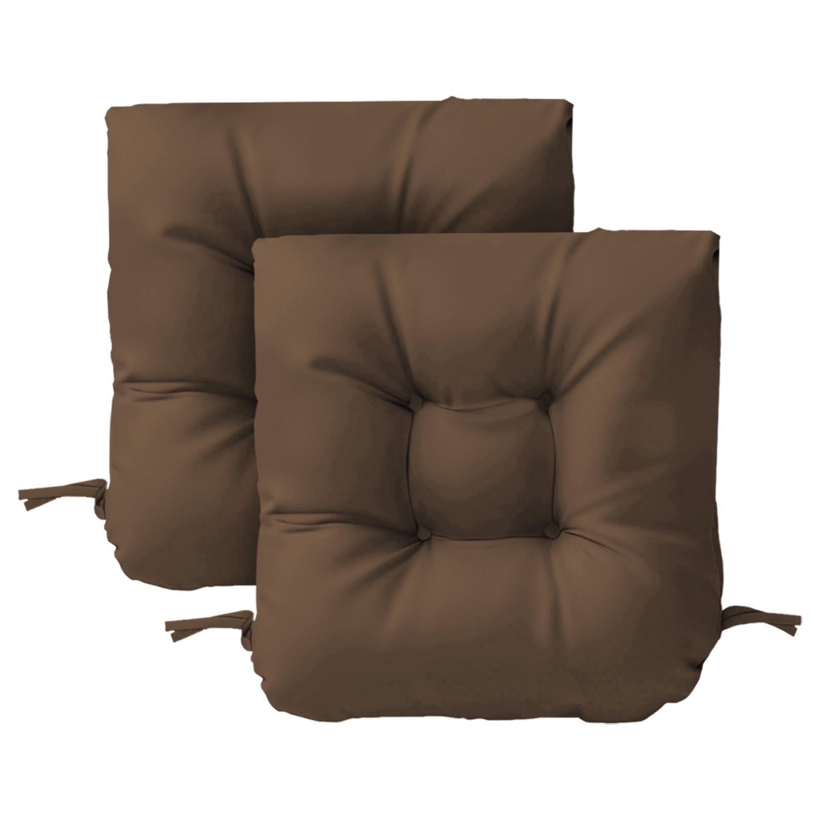 Tufted Wicker U-Shape Cushions Set of 2 ,Water and Fade-Resistant Performance Fabric , Outdoor Seat Cushions for Patio Furniture,22” x 22”(2 count)