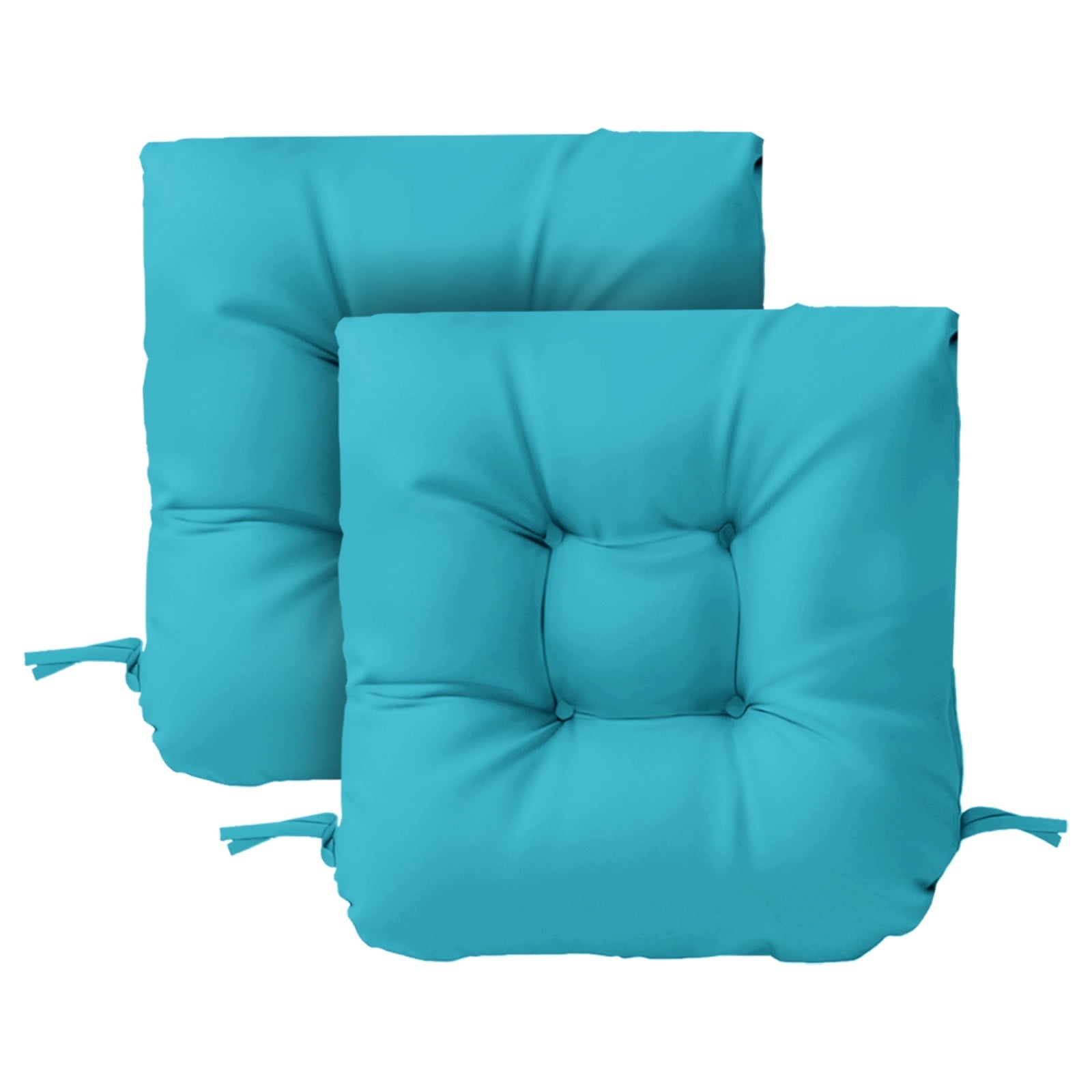 Tufted Wicker U-Shape Cushions Set of 2 ,Water and Fade-Resistant Performance Fabric , Outdoor Seat Cushions for Patio Furniture,22” x 22”(2 count)
