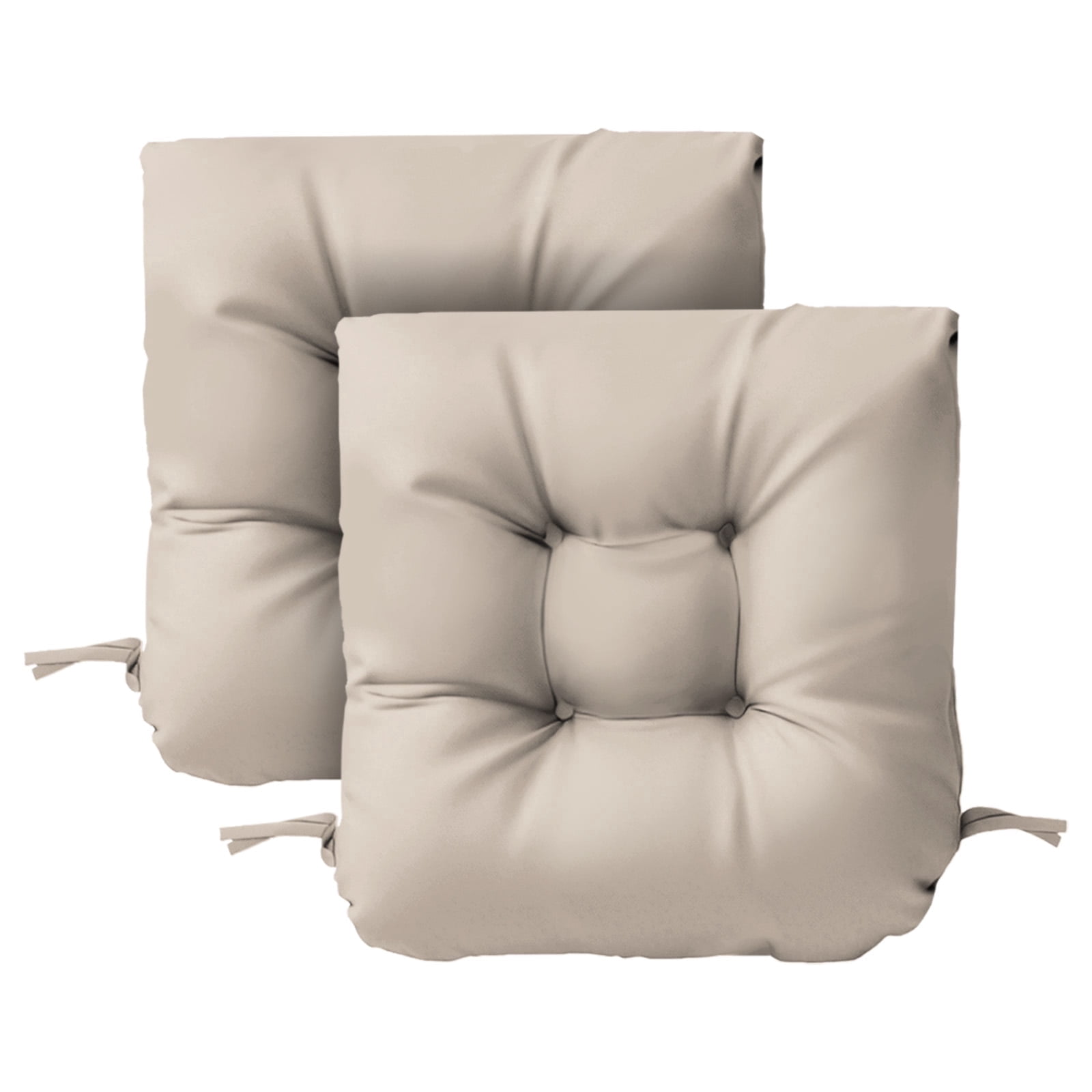 Tufted Wicker U-Shape Cushions Set of 2 ,Water and Fade-Resistant Performance Fabric , Outdoor Seat Cushions for Patio Furniture,22” x 22”(2 count)