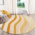 thumbnail image 1 of Tufted carpet 16x16, Round shape, Beige Mustard rugs, Handmade, Area rugs for living room, 1 of 6