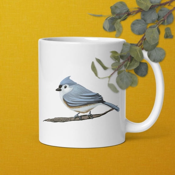Tufted mouse Bird Nerd Mug, Gift bird lovers, birder , birder gift ideas